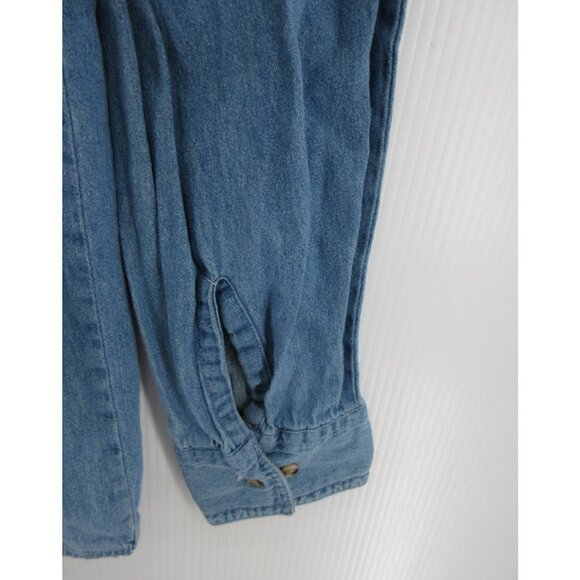 VINTAGE Looney Tunes Shirt Large Bugs Taz Daffy Warner Bros 90s Denim - Picture 4 of 13